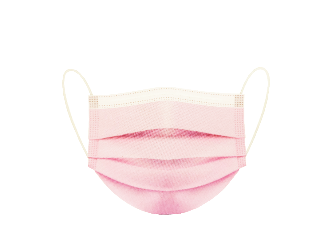 MaskWise Pink Disposable Protective 3Ply Face Masks - Box of 50 - Senior.com Surgical Style Masks